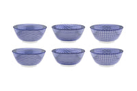 Bol PATTERN Ø15cm - 6 pièces - Dark blue