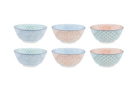 Bol PATTERN Ø15cm - 6 pièces - Pastel
