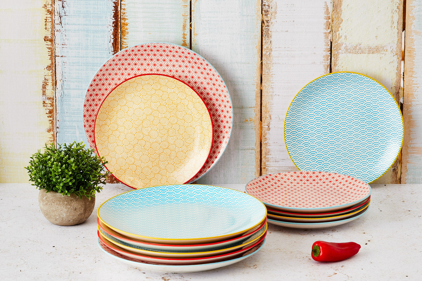 Assiette PATTERN Ø26cm - 6 pièces - Color