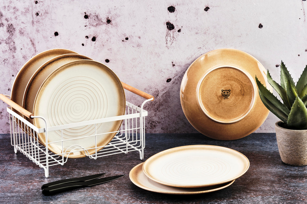 Assiette COSMOS Ø27,5cm - 6 pièces - Crème