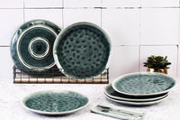 Assiette MOON Ø28,5cm - 6 pièces - Pétrole