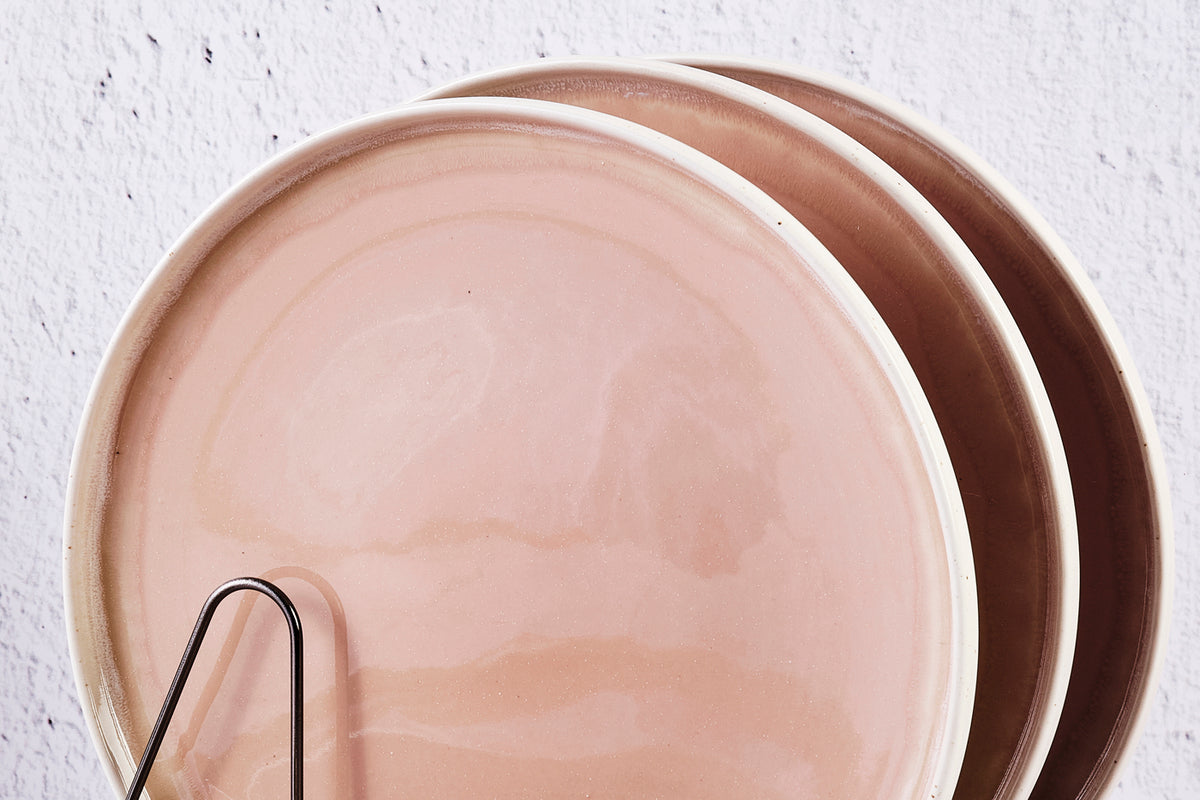 Assiette OXYGEN Ø27cm - 6 pièces - Rose poudre