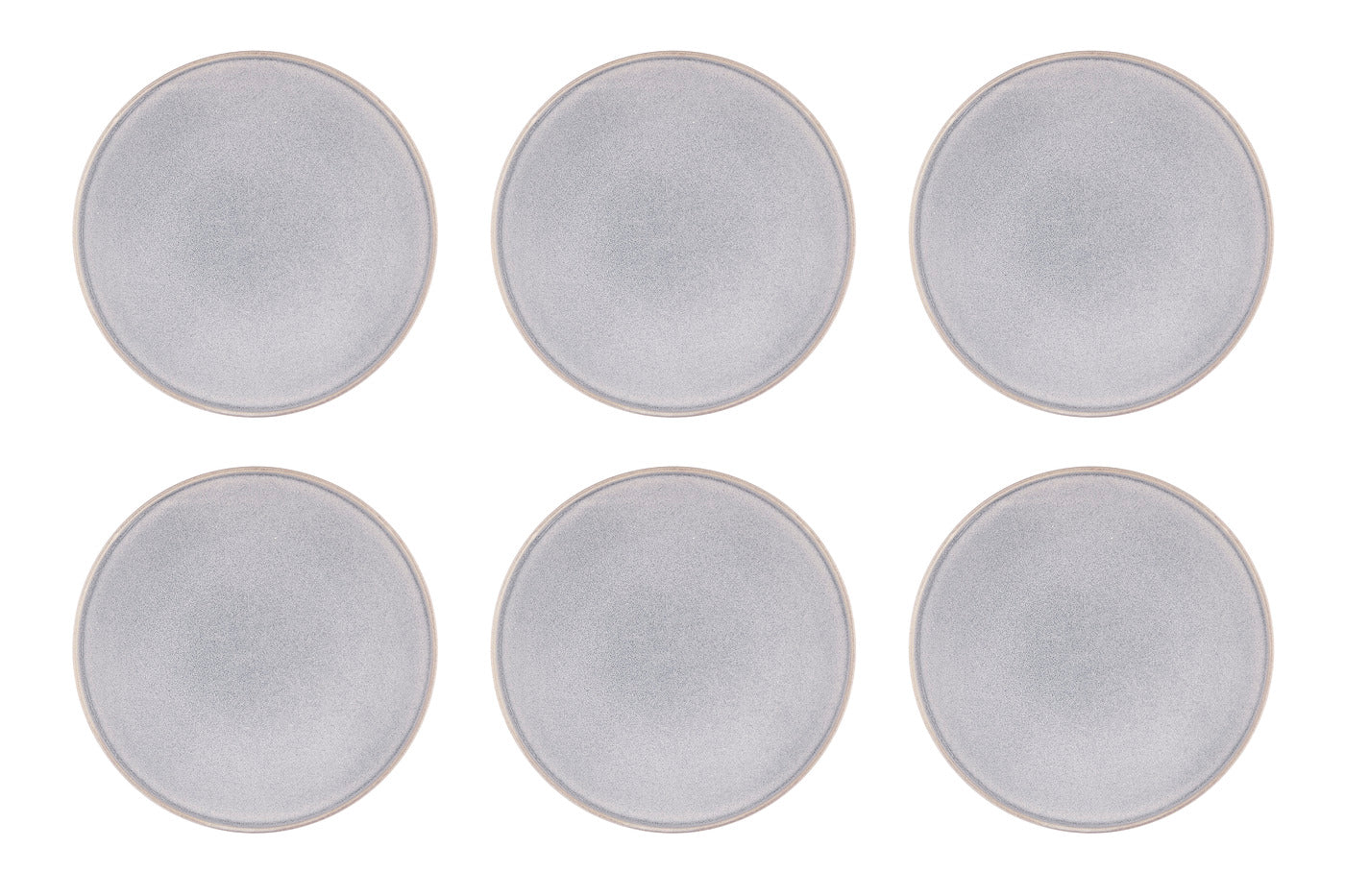 Assiette STONE Ø27,5cm - 6 pièces - Gris lune