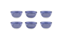 Bol PATTERN Ø12cm - 6 pièces - Dark blue