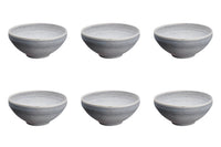 Bol STONE Ø15cm - 6 pièces - Gris lune
