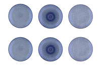 Assiette PATTERN Ø21cm - 6 pièces - Dark blue