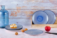 Assiette PATTERN Ø21cm - 6 pièces - Dark blue