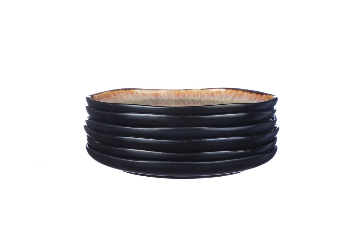 Assiette IRIS Ø21,5cm - 6 pièces - Marron sauvage