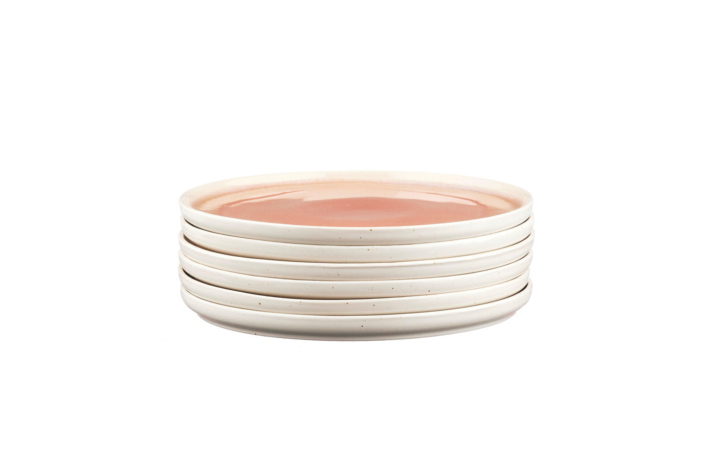 Assiette OXYGEN Ø21,5cm - 6 pièces - Rose poudre