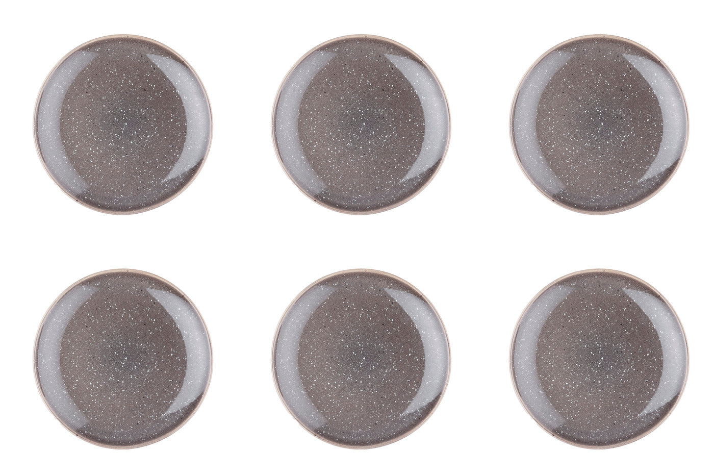 Assiette STELLAR Ø22cm - 6 pièces - Gris béton