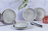 Assiette STONE Ø19cm - 6 pièces - Gris lune