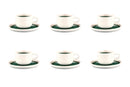 Tasse 20cl et soucoupe Ø15cm OXYGEN - 12 pièces - Vert de gris