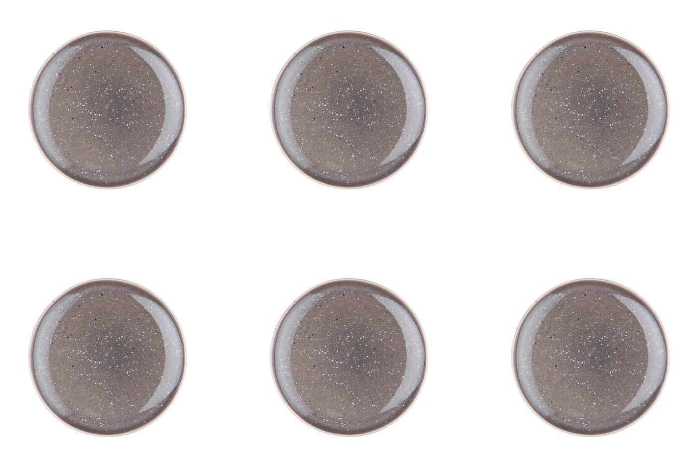 Assiette STELLAR Ø18cm - 6 pièces - Gris béton