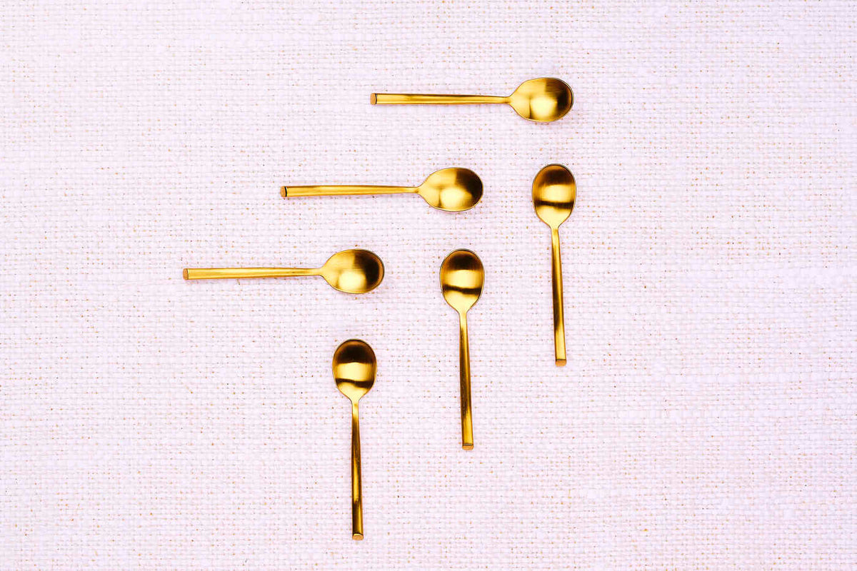 Coffret 6 petites cuillères KNUT - Gold