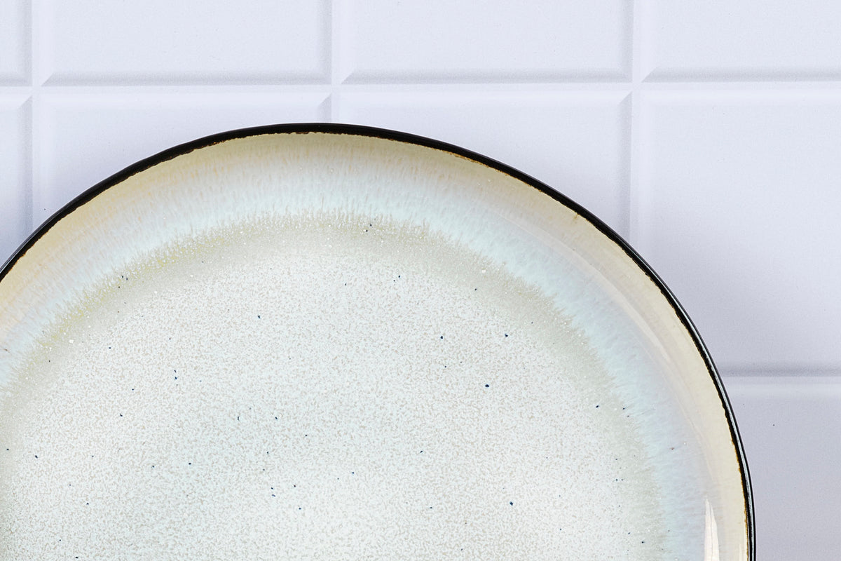 Plateau de service IRIS Ø32cm - 2 pièces - Blanc ivoire